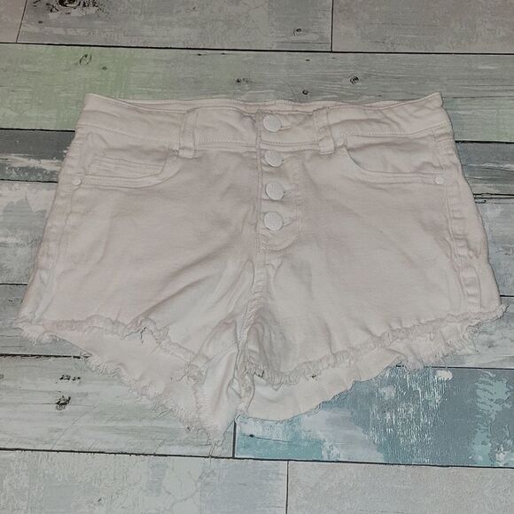 Wild Blue White Cut Off Shorts size 3 - Picture 1 of 4